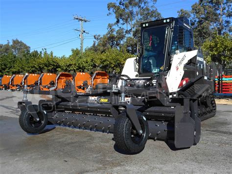 skid steer power rake attachment